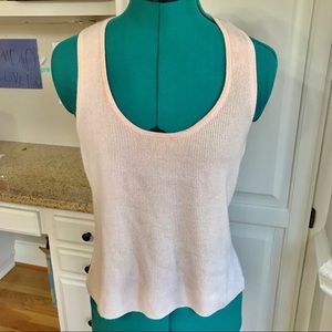 Intermix 100% cashmere racerback tank pink